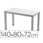 Mesa de oficina rocada executive 2001ad02 aluminio /gris 140x80cm