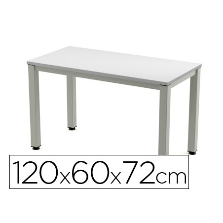 Mesa de oficina rocada executive 200ad02 aluminio /gris 120x60 cm