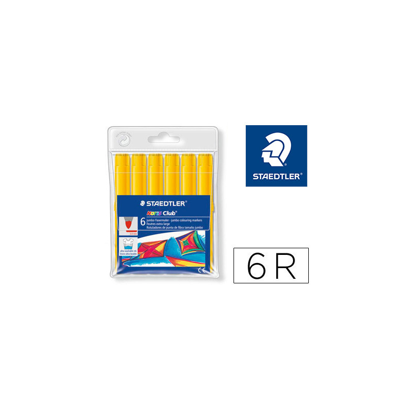Rotulador staedtler color jumbo trazo 3 mm unicolor amarillo