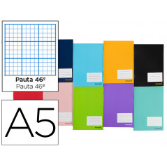 Libreta liderpapel smart a5 32 hojas 60 g/m2 rayado nº 46 colores surtidos