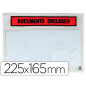 Sobre autoadhesivo q-connect portadocumentos 225x165 mm sin ventana paquete de 100 unidades