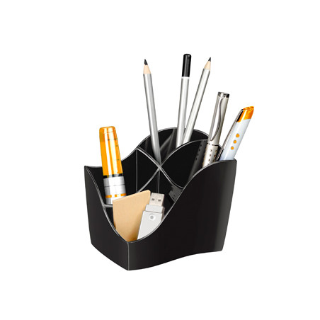 Organizador sobremesa cep gama ellypse plastico negro 118x89x98 mm