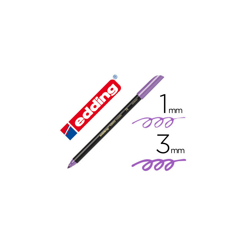 Rotulador edding punta fibra 1200 violeta metalizado n 78 punta redonda 1-3 mm