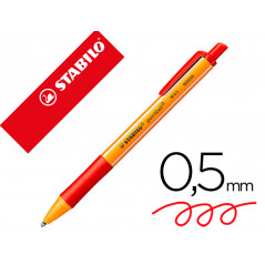 Boligrafo stabilo pointball 0,5 mm rojo
