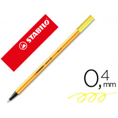 Rotulador stabilo punta de fibra point 88 amarillo neon