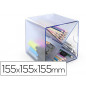 Archicubo archivo 2000 aspa organizador modular plastico azul transparente 150x150x155 mm incluye 2 clips de sujecion