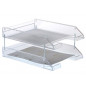 Bandeja sobremesa archivo 2000 plastico transparente cristal sin varillas 340x260x60 mm