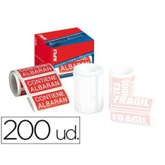 Etiquetas apli contiene albaran 50x100 mm rollo con 200 unidades