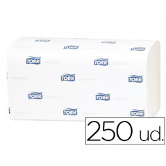 Toalla de papel engarzada 2 capas 21,8x23 cm paquete de 250 unidades para dispensador h3