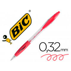 Boligrafo bic atlantis rojo retractil tinta aceite punta de 1 mm