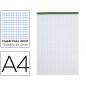 Bloc notas liderpapel cuadro 4 mm a4 80 hojas 60 g/m2 perforado sin tapa