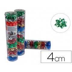 Lazos liderpapel fantasia pequeño colores metalizados surtidos tubo de 12 unidades