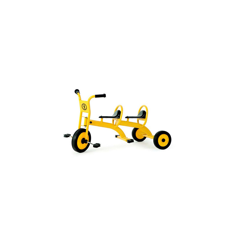 Triciclo amaya escolar doble de acero galvanizado con ruedas de caucho con rodamientos