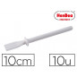 Pincel henbea para cola blanca de plastico flexible 10 cm largo bolsa de 10 unidades