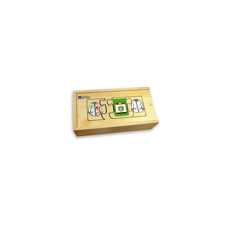 Puzle andreutoys madera secuencias temporales 10 puzles 24x12x6,5 cm