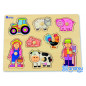 Puzle andreutoys madera granja 8 piezas