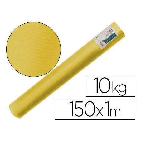 Papel kraft verjurado liderpapel amarillo ancho 1 mt longitud 150 mt gramaje 65 gr peso 10 kg