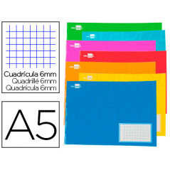 Libreta liderpapel smart a5 apaisado 32 hojas 60g/m2 cuadro 6 mm con margen