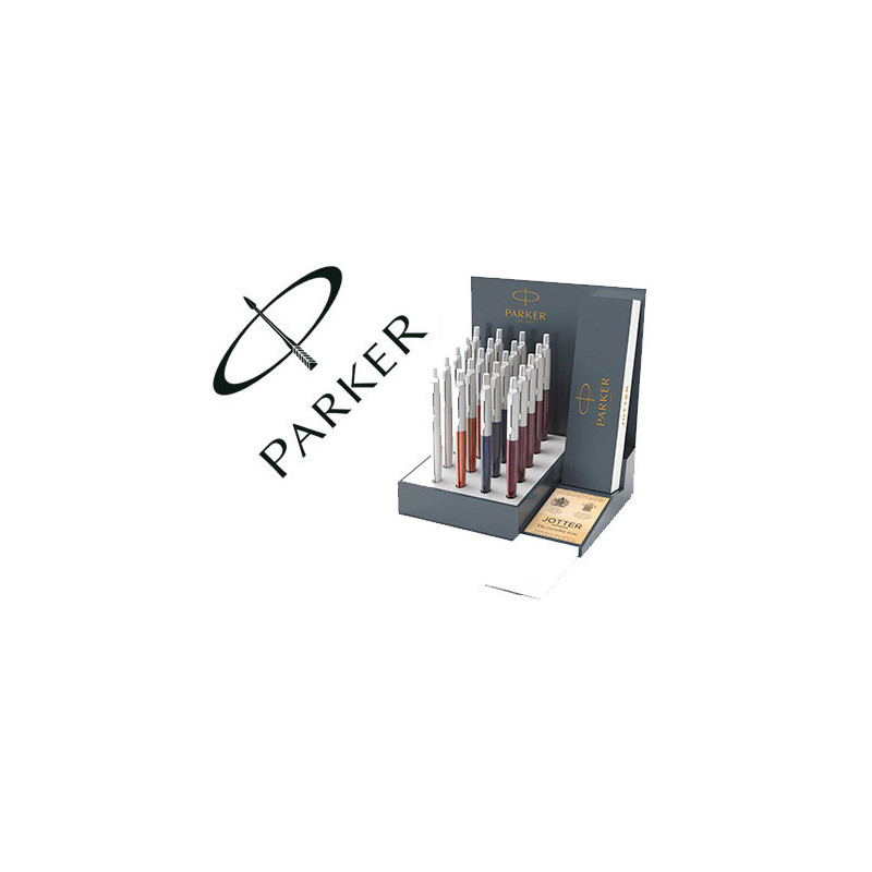 Boligrafo parker jotter core expositor de 20 unidades colores surtidos