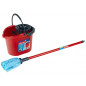 Cubo con escurridor theo klein vileda fregona y palo uso infantil 14,5x49,5x20 cm
