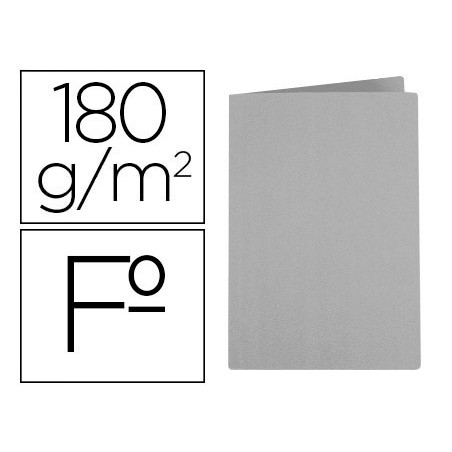 Subcarpeta liderpapel folio gris 180g/m2