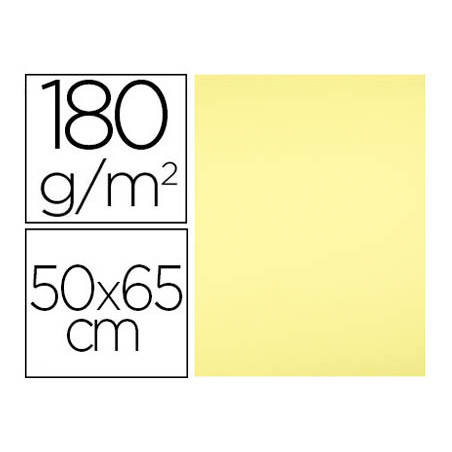 Cartulina liderpapel 50x65 cm 180 gr amarillo medio paquete de 25