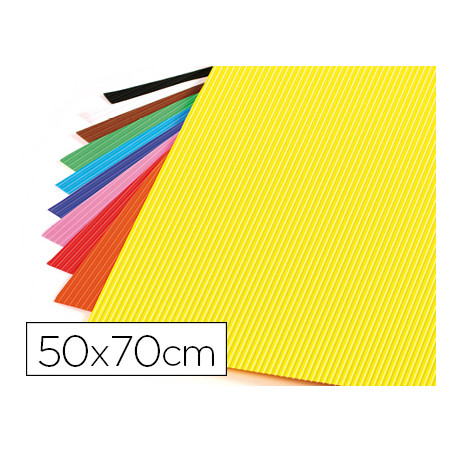 Goma eva ondulada liderpapel 50x70cm 2,2mm de espesor colores surtidos