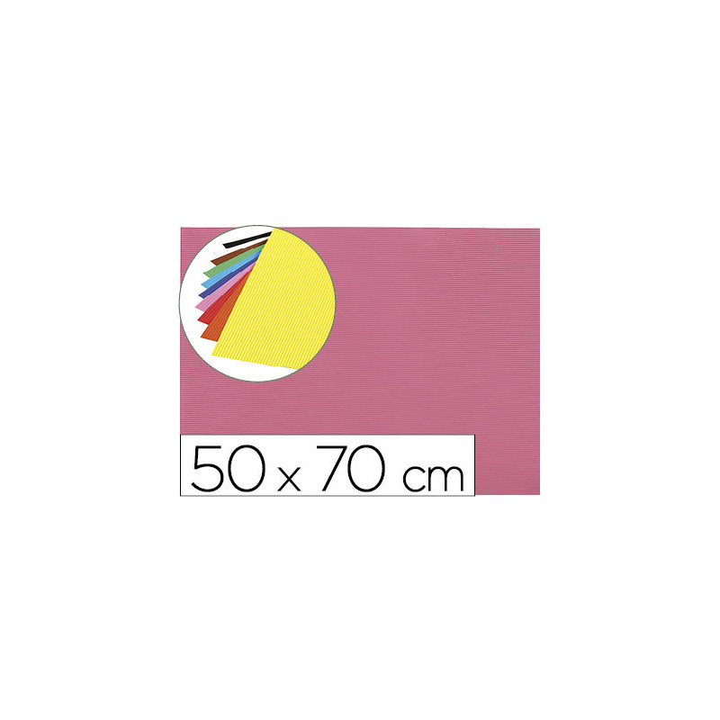 Goma eva ondulada liderpapel 50x70cm 2,2mm de espesor rosa