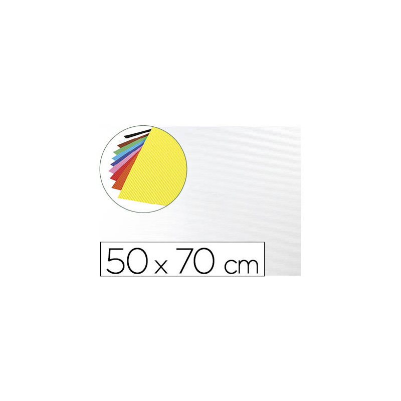Goma eva ondulada liderpapel 50x70cm 2,2mm de espesor blanco