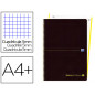 Cuaderno espiral oxford ebook 1 tapa plastico din a4+ 80 h cuadricula 5 mm black 'n colors lima
