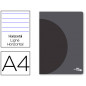Libreta liderpapel 360 tapa de plastico a4 48 hojas 90gr horizontal con doble margen tapa negra