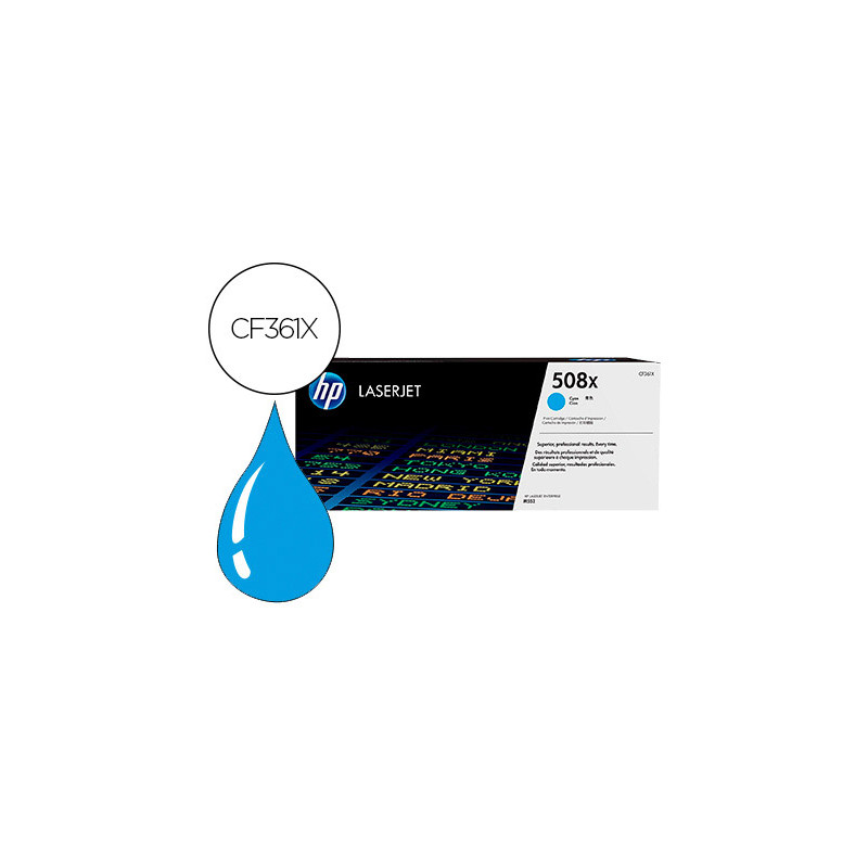 Toner hp color laserjet entreprise m552 / m553 / m577 cian 9500 paginas