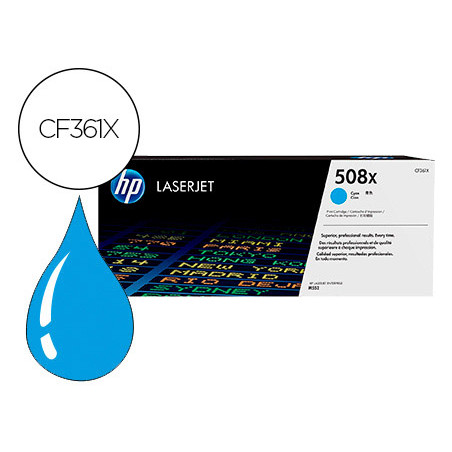 Toner hp color laserjet entreprise m552 / m553 / m577 cian 9500 paginas