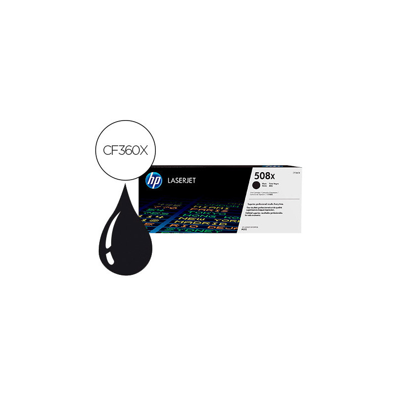 Toner hp color laserjet entreprise m552 / m553 / m577 negro 12500 paginas