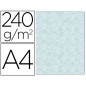 Papel color liderpapel pergamino con bordes a4 240gr azul pack de 10 hojas