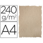 Papel color liderpapel pergamino con bordes a4 240gr arena pack de 10 hojas