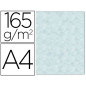 Papel color liderpapel pergamino con bordes a4 165gr azul pack de 25 hojas