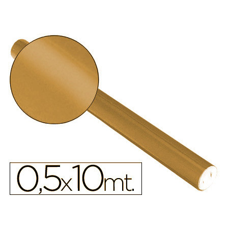 Papel metalizado cobre rollo continuo de 0,5 x 10 mt
