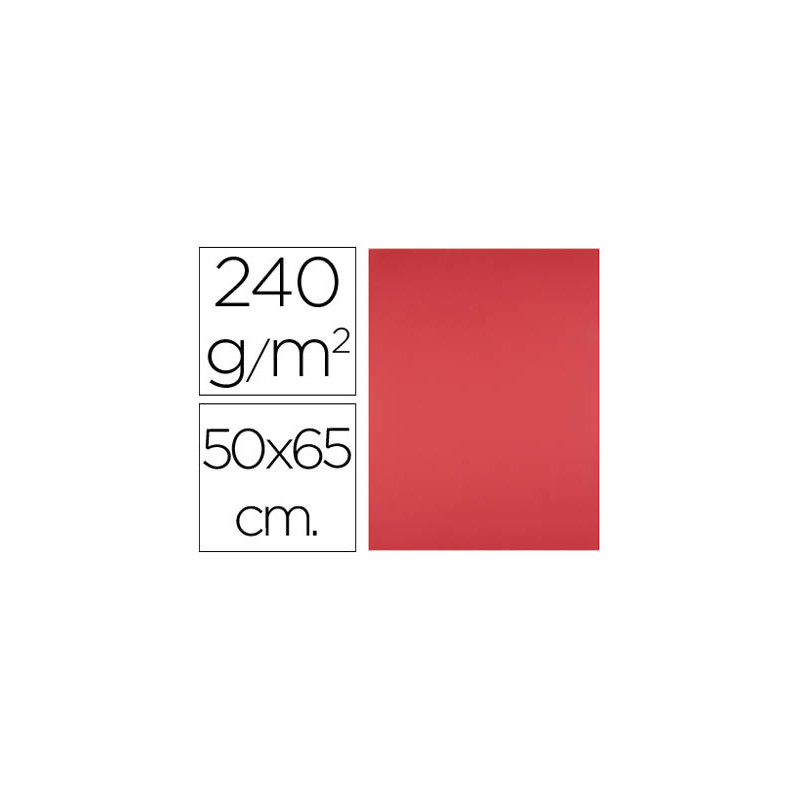 Cartulina liderpapel 50x65 cm 240g/m2 rojo paquete de 25 unidades Cartulina liderpapel 50x65 cm 240g/m2 rojo paquete de 25 unidades