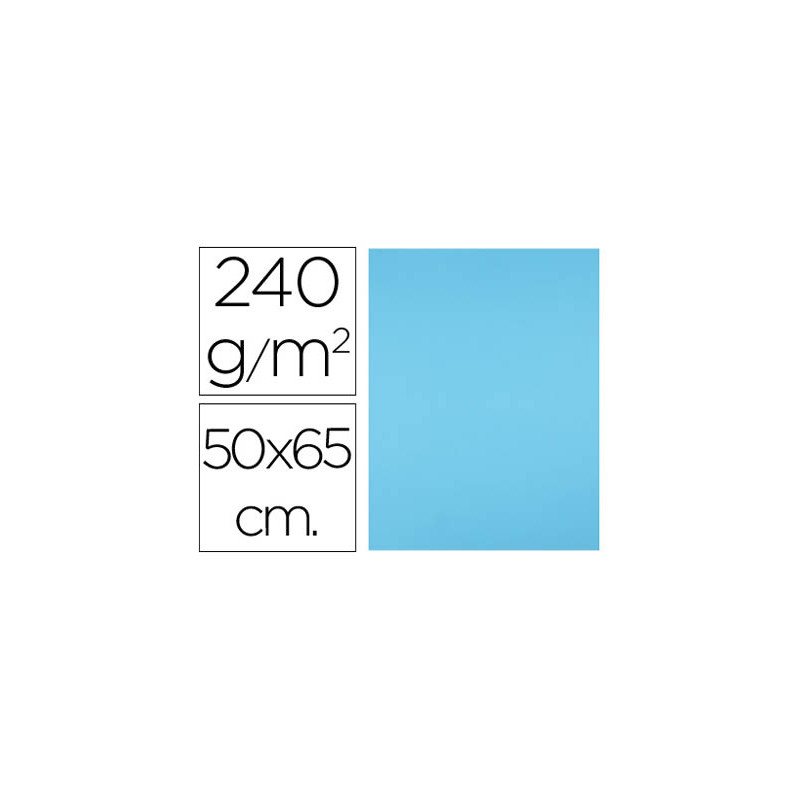 Cartulina liderpapel 50x65 cm 240g/m2 celeste paquete de 25 unidades