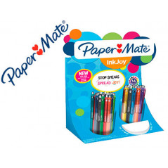 Boligrafo paper mate inkjoy retractil gel pen trazo 0,7 mm expositor de 60 unidades colores surtidos