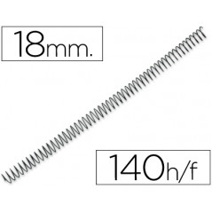 Espiral metalico q-connect 56 4:1 18mm 1,2mm caja de 100 unidades