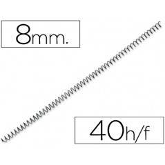 Espiral metalico q-connect 56 4:1 8mm 1mm caja de 200 unidades