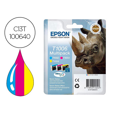 Ink-jet epson stylus office t1006 b40w / bx600fw / sx600fw multipack 3 colores