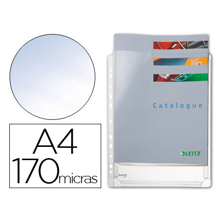 Funda multitaladro esselte din a4 pvc 170 mc con fuelle capacidad 200 hojas pack de 5 unidades