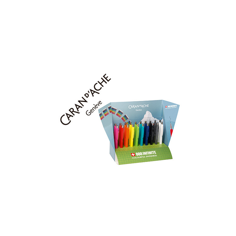 Portaminas caran d 'ache 884 infinite 0,7 mm expositor 20 unidades colores surtidos 2 por color