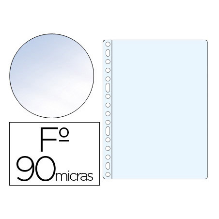 Funda multitaladro saro folio 90 mc pvc cristal caja de 100 unidades