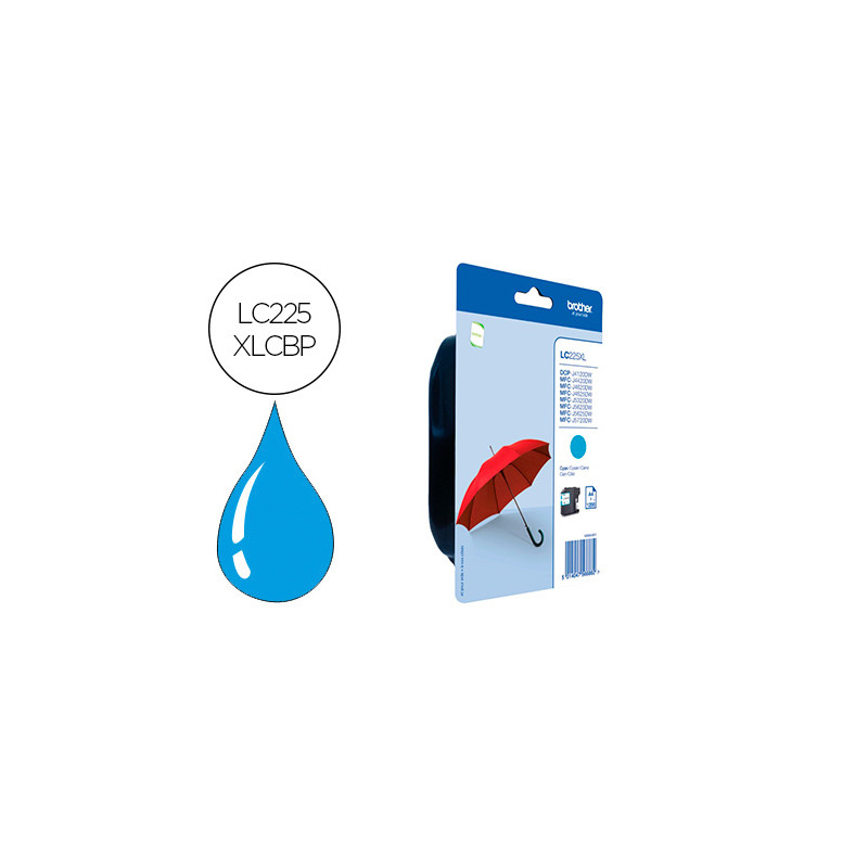 Ink-jet brother lc-225xlcbp mfc-j 4420 dw / mfc-j 5620 dw cian alta capacidad 1200 pag