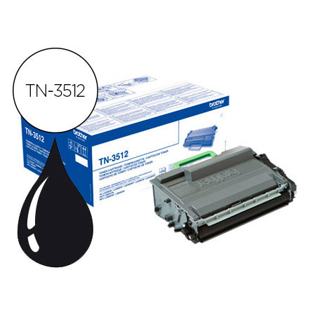 Toner brother tn-3512 dcp-l6600dw / hl-l6300dw / mfc-l6800dw alta capacidad negro 12000 pag