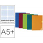 Libreta liderpapel scriptus a5 plus 48 hojas 90gr cuadro 5mm con margen colores surtidos